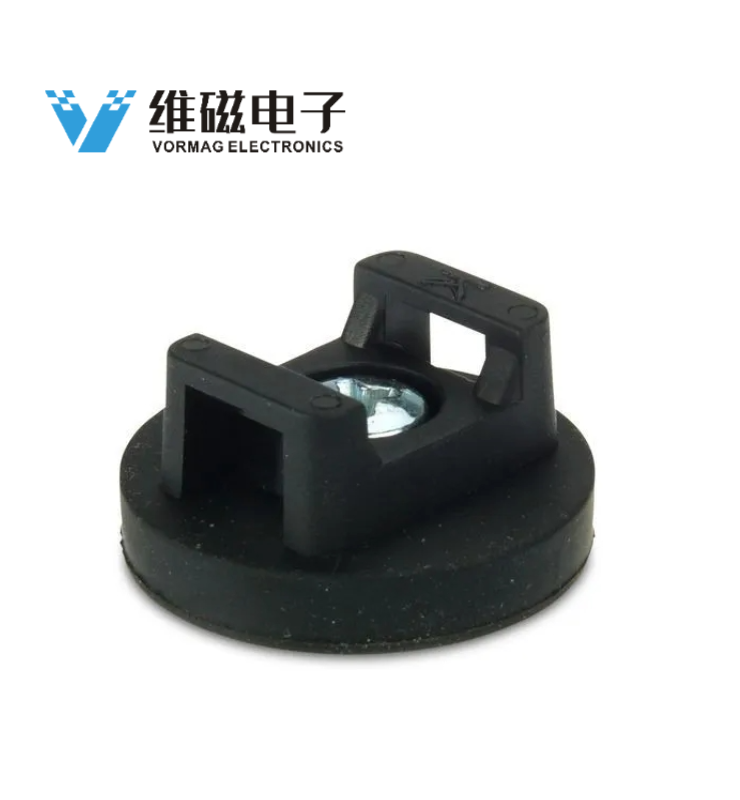 Rubber Coated Neodymium Pot Magnets with Cable Clasp